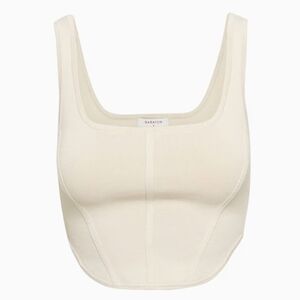 Aritzia Babaton | Sculpt Knit Matte Pearl Bustier Tank | Size XS